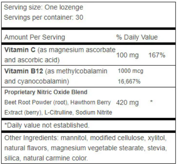 CirCo2 Supplement Facts..