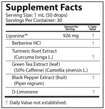 Liponine Supplement Facts