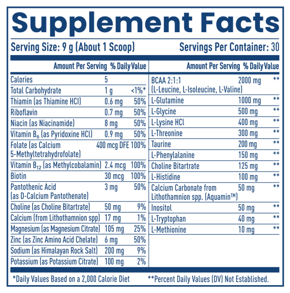 Native Hydrate Supplement Facts