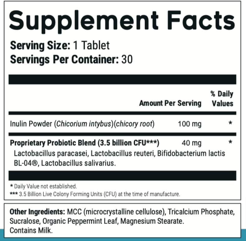 PurDentix Supplement Facts